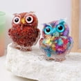 thumbnail image 3 of Taosunzt Natural Crystal Owl Figurine Handmade Resin Owl Statue Filled with Crystal Stones Tabletop Owl Ornament for Home Office Car Decor Reiki Healing Multicolor, 3 of 13