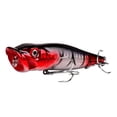 thumbnail image 2 of Pesca Topwater Popper señuelo de pesca artificial Wobblers triple gancho Crankbait (estilo D), 2 of 5