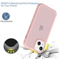 thumbnail image 2 of For iPhone 15 Plus Phone Case,Translucent Frosted Skin Feel Anti-Scratch Hard PC Back Soft TPU Edge,Shockproof Bumper Protective Ultra Slim Thin Fit Rugged Phone Case Cover,Pink, 2 of 6
