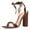 Saddle Brown, variant on FSJ Women Open Toe Wavy Edge Strappy Sandals Ankle Strap Chunky Block High Heels Lace up Party Date Office Shoes Size 8 Saddle Brown