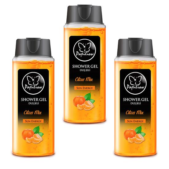 Papilion® Moisturizing Shower Gel, Sun Energy, 13.5 FL OZ, 3 Pack