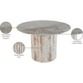 thumbnail image 2 of Meridian Furniture Genoa 48" Cream Marble Dining Table, 2 of 9
