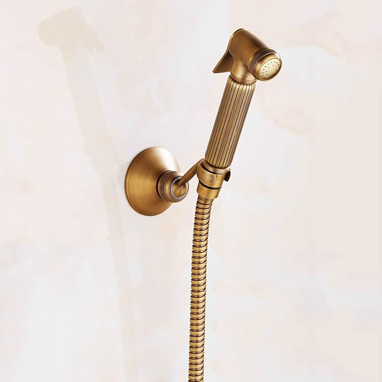 Antique Handheld Bidet Sprayer for Toilet, Brass Cloth Diaper Sprayer Kit Wall Mounted Bidet Sprayer Set Single Handle Toilet Bidet Sprayer Kit with 150cm Shower Hose