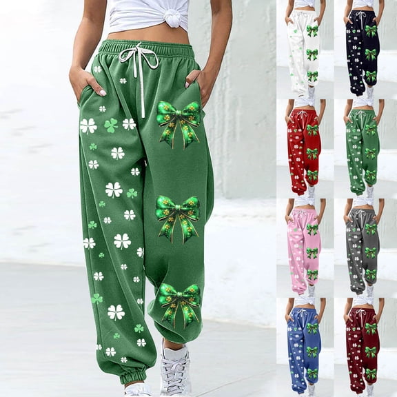 Fewfanhot Sweat Pants for Womens Baggy Sweatpants Cinch Bottom Jogger Pants Lounge Trousers with Pockets