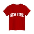 thumbnail image 4 of Gubotare Baby Girl Shirts Girls' Short Sleeve Shirts Kids Crewneck T-Shirts Summer Tops Basic Tees 3T 4T (Red,3-4 Years), 4 of 4