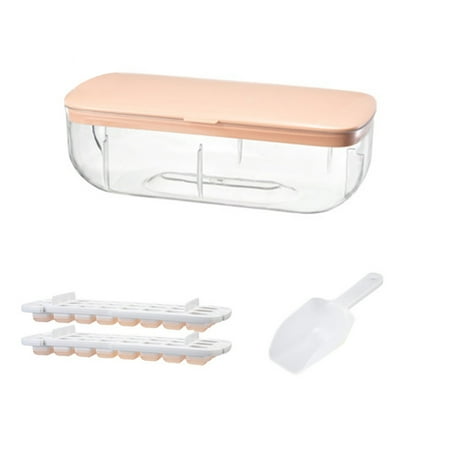 

Meizhencang 1 Set Ice Cube Tray Large Capacity Eco-friendly Plastic All-Purpose Ice Cube Trays with Ice Box Container Shovel kit for Home