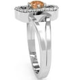 thumbnail image 5 of Split Band Citrine Diamond Cocktail Ring In 14k White Gold, 5 of 6