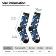 thumbnail image 2 of Rateoe Colorful Cartoon Shark for Women Casual Calf Socks - Cute Crew Socks - Thin Soft Above Ankle Socks Size 5-11, 2 of 6