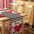 thumbnail image 2 of Valentines Day Table Runner 13x72 Inches Gnomes Heart Farmhouse Indoor Holiday Love Theme Decor, 2 of 5