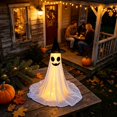 thumbnail image 5 of Halloween Lighted Ghost Porch Decoration 5.4FT - Glowing Yard Ornament with Witch Hat for Indoor Outdoor Party E, 5 of 7