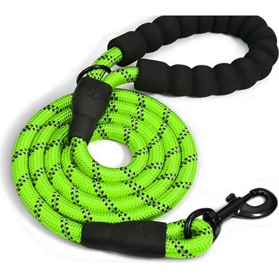 Doggy Tales Braided Leash 5FT - Lime green