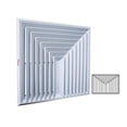 thumbnail image 2 of Difusor Universal de Aire DiamanFlat 3 Way 27x24" 100% Aluminio blanco 4050m3/hr 3 vías marco plano., 2 of 2