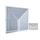 thumbnail image 2 of Difusores de Buen Material DiamanFlat 3 Way 30x24" 100% Aluminio blanco 4500m3/hr 3 vías marco plano., 2 of 2
