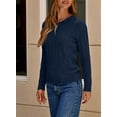 thumbnail image 6 of DOKOTOO Sweaters for Women Cable Knit Pullover Sweaters Long Sleeve V Neck Sweaters Jumper Tops, 6 of 7