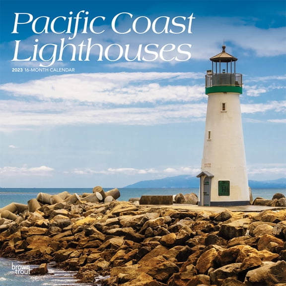 Lighthouses, Pacific Coast 2023 Wall Calendar 12x12 by Browntrout