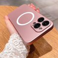 thumbnail image 4 of Compatible with iPhone 14 Pro Max Magnetic Case, Ultra Slim Frosted Hard PC Back with HD Camera Lens Cover Designed, Compatible with MagSafe for Men Women Girls - Pink, 4 of 8