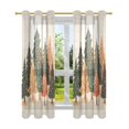 thumbnail image 7 of Yayeee Window Curtains Light Filtering 63"x42" Grommet Panel Pair Home Living Room Decor, Brown Christmas Trees, 7 of 7