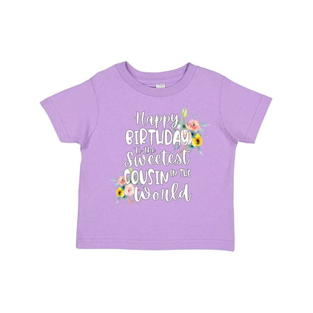 

Inktastic Happy Birthday to the Sweetest Cousin in the World Gift Toddler Toddler Girl T-Shirt