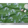 thumbnail image 2 of Soimoi Green Velvet Fabric Leaves & Orchids Floral Decor Fabric Printed Yard 58 Inch Wide, 2 of 3