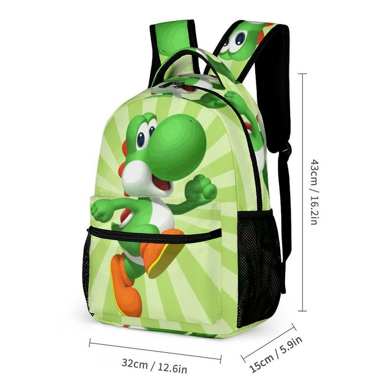 Super Mario Yoshi Casual Shoulder Bag Lightweight Prints Book Bag