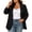 Black, variant on Qiopertar Plus Size Blazers for Women Open Front Casual Work Blazer Notch Lapel Long Sleeve Loose Oversized Suit Jacket with Pockets, Black 3XL