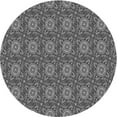 thumbnail image 1 of Ahgly Company Machine Washable Indoor Round Transitional Black Area Rugs, 4' Round, 1 of 7