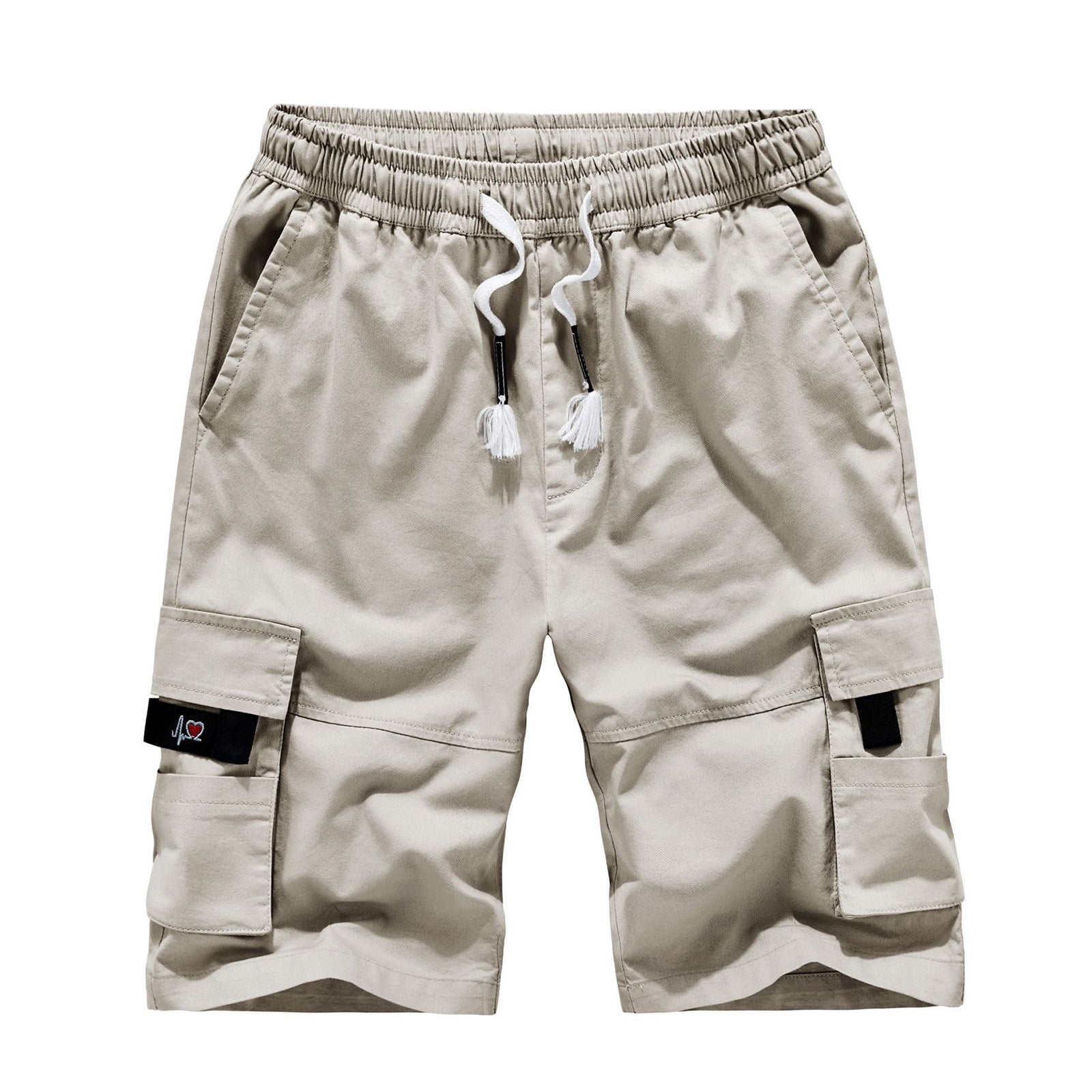 Zshosam Mens Causal Workout Shorts Mens Hiking Cargo Shorts Lightweight Quick Dry Casual Shorts Outdoor Fishing Golf Shorts with Multi Pockets (White M)