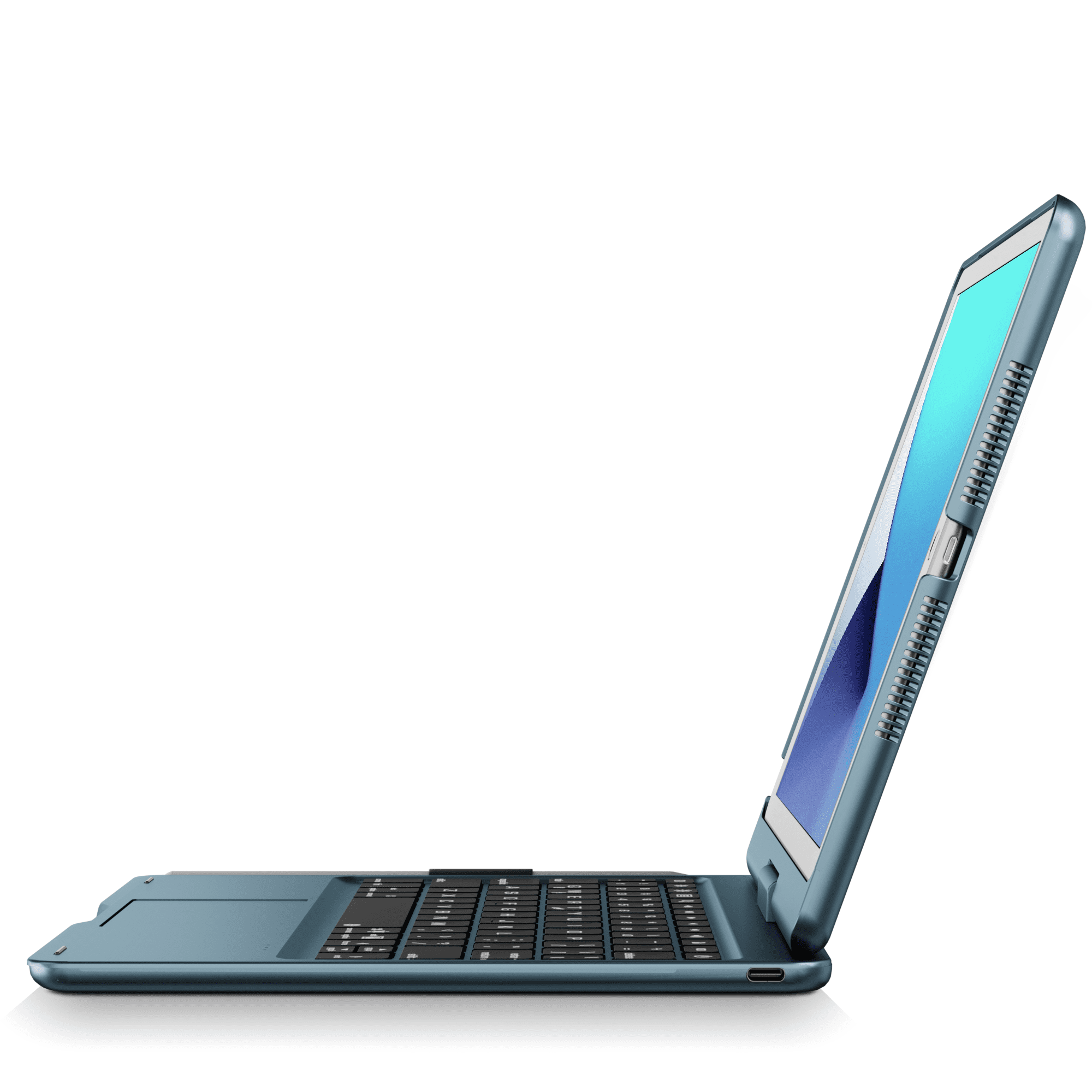 Pekarejue Wireless Keyboard Case with Trackpad + Stylus Pen Compatible with Apple iPad 9th 8th 7th Gen 10.2-inch, iPad Air 3rd Generation, Navy Blue