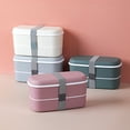 thumbnail image 4 of Simple Style Layer Japanese Lunch Box Portable Outdoor Leak-proof Food Container Kitchen Accessories With Chopsticks Tableware,1pc-grey, 4 of 5