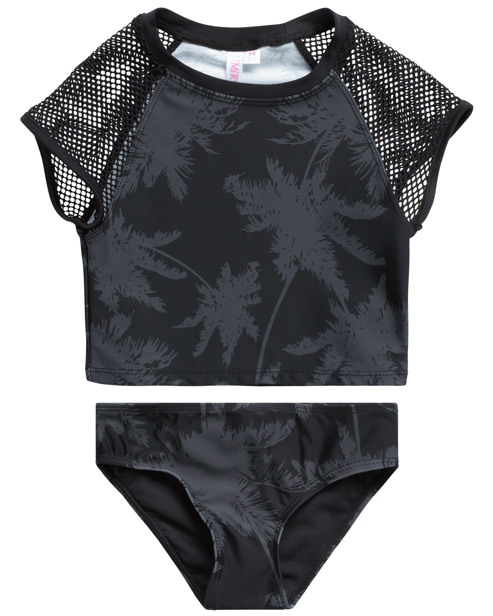 Limited Too Girls Rash Guard Set Upf 50 Two Piece Swim Shirt And Bikini Bottom