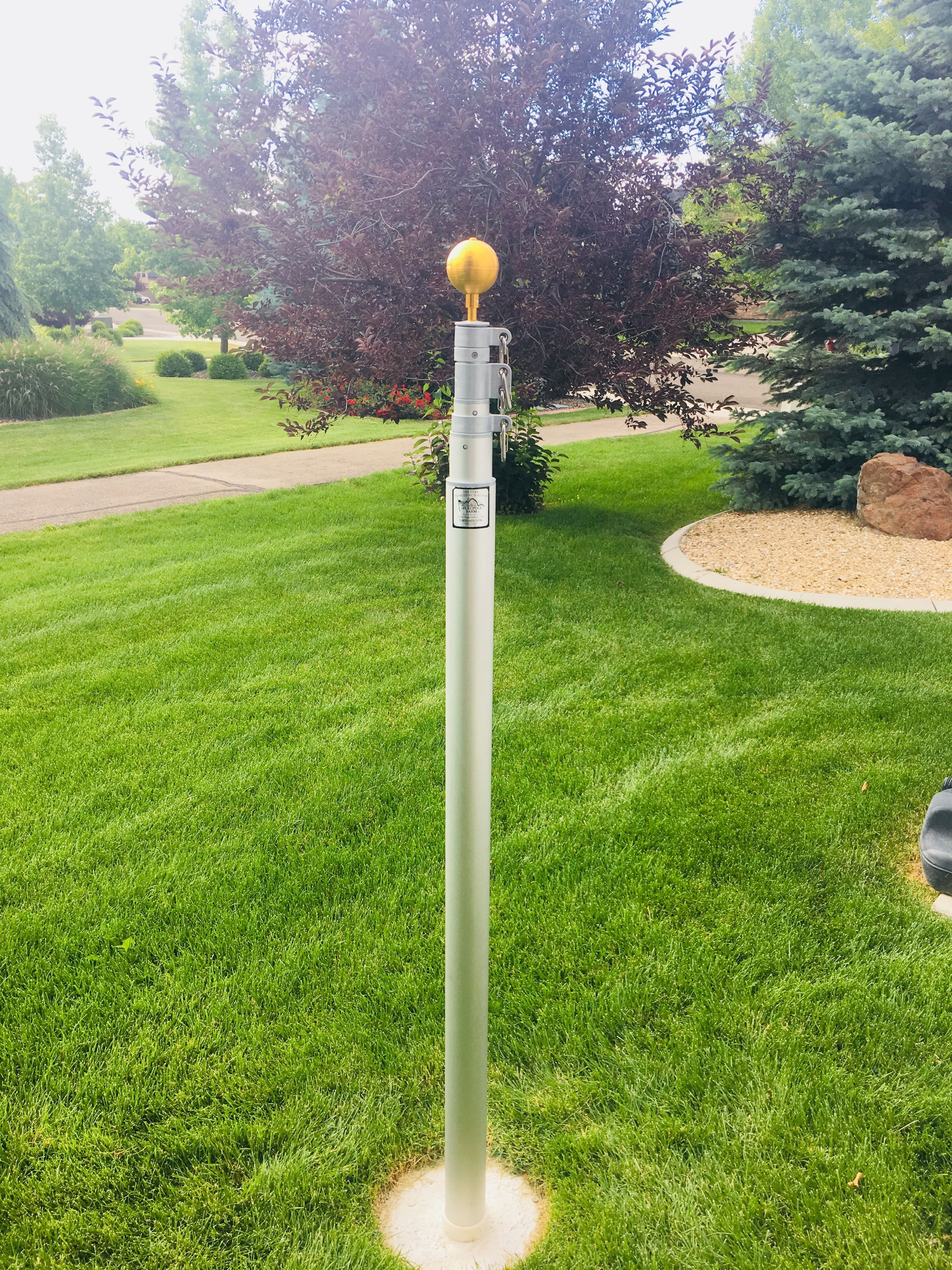 Titan Telescoping Flagpole Kit - 15' Silver