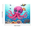 thumbnail image 4 of RKSupls Tapestry Wall Hanging Art, Cute Pink Octopus in Coral Reef Tapestry Decoration for Daily Bedroom, Living Room, Dorm, Apartment Hallway Home Decor,60*50in, 4 of 5