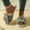 Gray, variant on Women Fluffy Pom Pom Bow Open Toe Slippers Soft Plush Warm Indoor Slide Sandals Gray 7.5-8.5