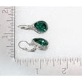 thumbnail image 3 of Faship Gorgeous Green Teardrop Rhinestone Crystal Dangling Hoop Earrings, 3 of 3