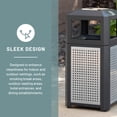 thumbnail image 4 of Safco Evos Side Open/ash Steel Waste Receptacle - 15 Gal Capacity - Plastic, Steel - Black, Gray, 4 of 6