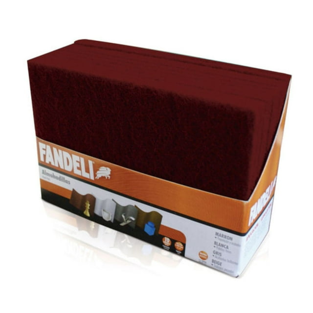 10 Pz Fibra Fandeli 6x9 Pulgadas 01502 Marron Fino Esponja de Limpieza para Pinturas Satinadas