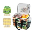 thumbnail image 2 of FORMRS Insulated Cooler Bag 24 Cans Capacity Soft Leakproof Lunch Box with Side Pockets, White Clover Pattern, 2 of 7