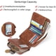 thumbnail image 5 of Monedero pequeño de piel para mujer, cartera con cremallera, tarjetero con compartimento para monedas y protección RFID, 5 of 5