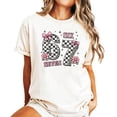 thumbnail image 2 of Six Seven Birthday Shirt for Girls with Pink Bows and Flowers Coquette Style Everyday T-Shirt Natural Shirt Adult Small, 2 of 7