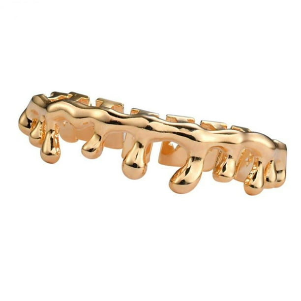 Parrilla chapada en oro de 18 para la parte inferior de la boca Parrillas de de agua Cosplay jinwen Parrillas chapadas en oro de 18 quilates