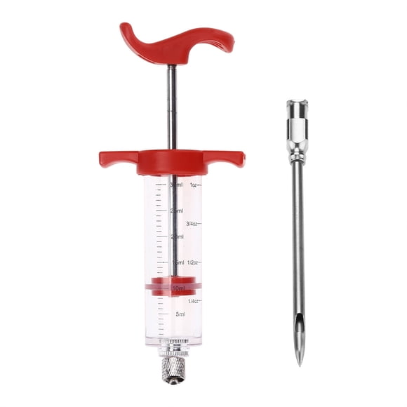 TOPINCN Meat Marinade Injector Turkey Chicken Flavour Sauce Cooking Syringe Needle BBQ, Tenderizer Injector, Meat Marinade Needle Injector