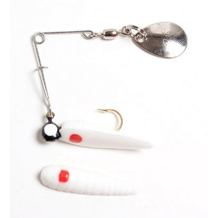 Betts Spinner Bait Grub White Red Dot Spinnerbait Spinnerbaits