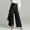 #28Black, variant on Women's Office Business Casual Linen Wrap Skirt Pants, High Waist Button Front Wide Leg Palazzo Trousers with Ruffle Overlay for Work