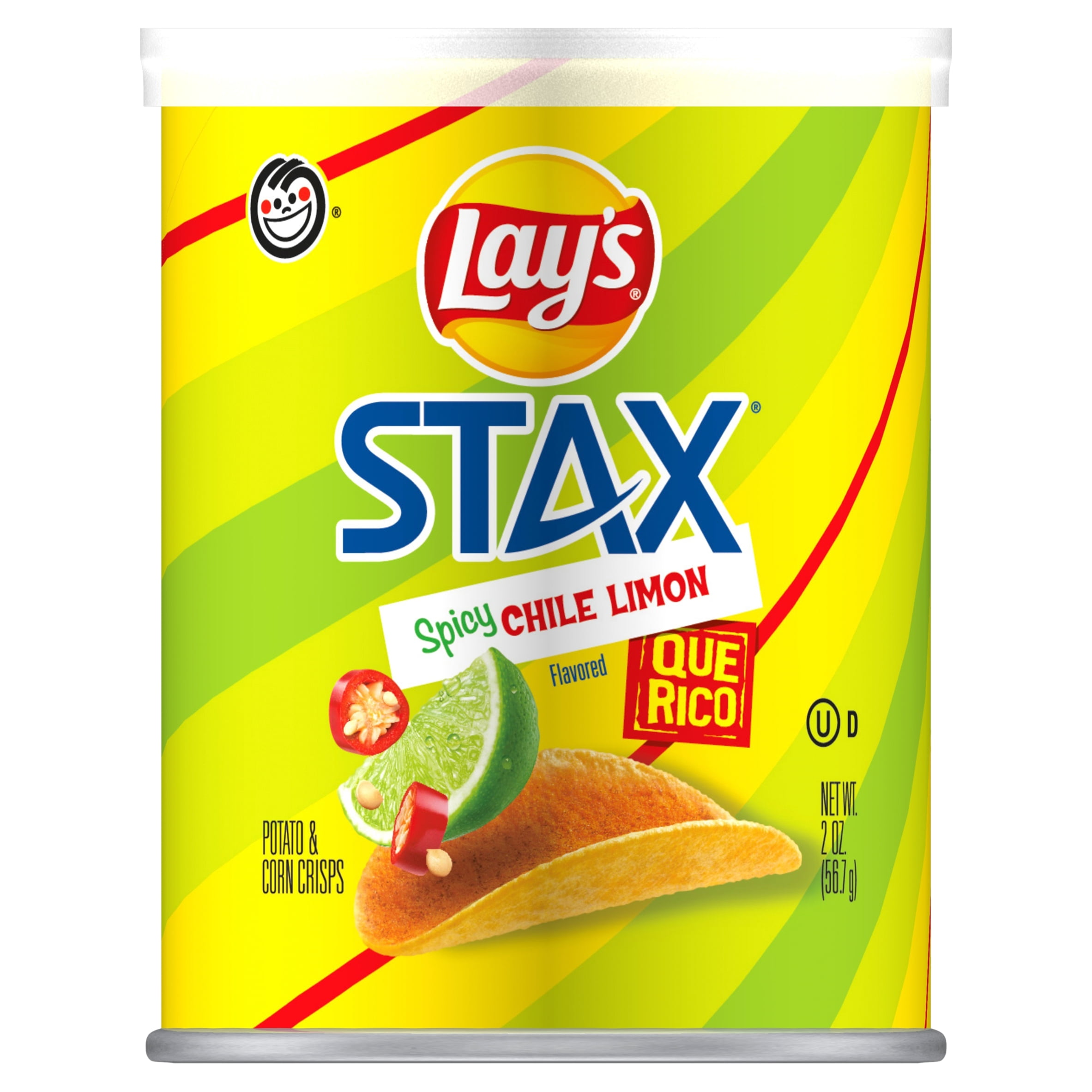 Lay's Stax Potato & Corn Chips Spicy Chile Limon Flavored, 2 oz