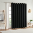 thumbnail image 5 of Eclipse Blackout Curtains, Darrell Thermaweave Grommet Extra Wide Curtains, Sliding Door Curtains 84 in x 100 in, Black, Sold as a Single Curtain Panel, 5 of 8