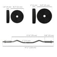 thumbnail image 3 of Soozier Adjustable Barbell Weight Set with Curl Bar for Home Gym, 50LBS, 3 of 10