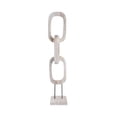 thumbnail image 6 of Teak Chain Sculpture for Home and Bathroom Decor - Coastal Wooden Linked Accent for Living Room or Dining Room - Art on Stand Figurine for Office Shelf and Coffee Table Decor - 41", White, 6 of 8