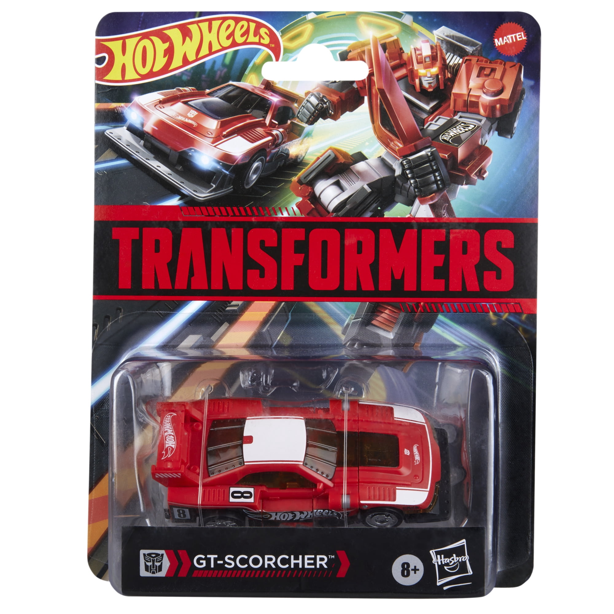 Transformers Toys Hot Wheels® x Transformers 5" GT-Scorcher Action Figure, 8+