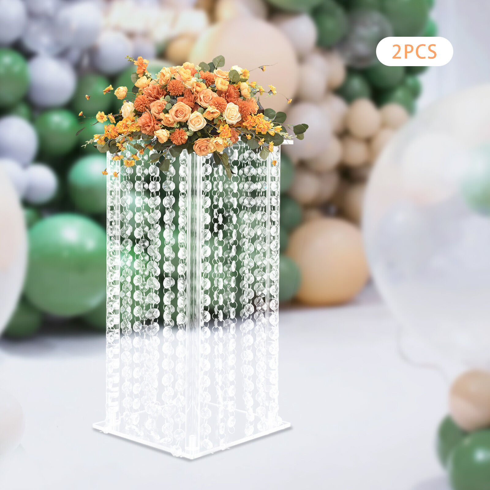 Wedding Tall Vases, 10PCS Acrylic Flower Stand 31.5