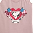 thumbnail image 3 of Peanuts - Snoopy Since 1776 Flag Heart - Women's Racerback Tank Top, 3 of 6